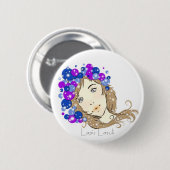 Lapis Lazuli Ronde Button 5,7 Cm (Voorkant /achterkant)