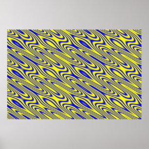 Lapis Lazuli Swirlies Abstract PatroonPoster Poster
