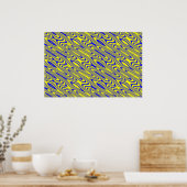 Lapis Lazuli Swirlies Abstract PatroonPoster Poster (Keuken)