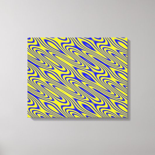 Lapis Lazuli Swirlies Abstract Patter Canvas Print (Voorkant)