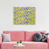Lapis Lazuli Swirlies Abstract Patter Canvas Print (Insitu (Woonkamer))