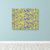 Lapis Lazuli Swirlies Abstract Patter Canvas Print (Insitu (Houten vloer))