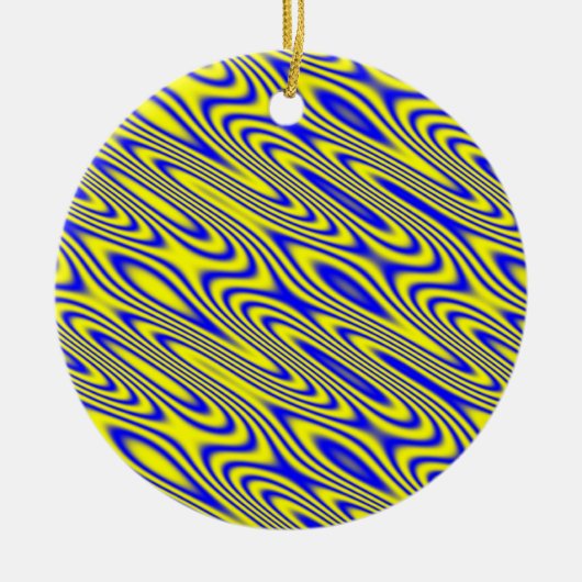 Lapis Lazuli Swirlies Abstract Pattern Keramisch Ornament (Voorkant)