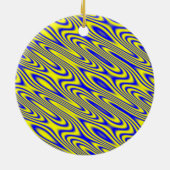 Lapis Lazuli Swirlies Abstract Pattern Keramisch Ornament (Achterkant)