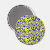 Lapis Lazuli Swirlies Abstract Pattern Magnet (Voorkant / Achterkant)