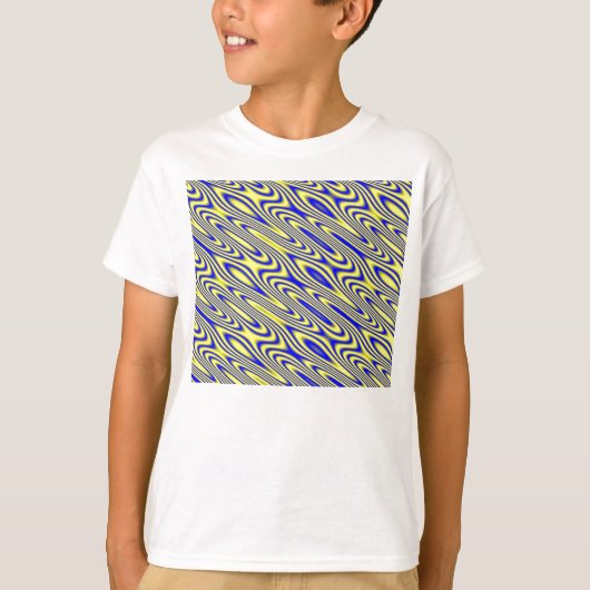 Lapis Lazuli Swirlies Abstract Pattern T Shirt (Voorkant)