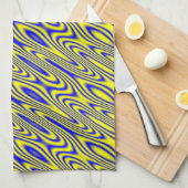 Lapis Lazuli Swirlies Abstracte keukenhanddoek (Quarter Fold)