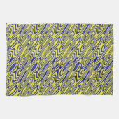 Lapis Lazuli Swirlies Abstracte keukenhanddoek (Horizontaal)