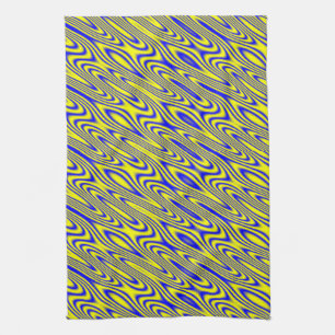 Lapis Lazuli Swirlies Abstracte keukenhanddoek