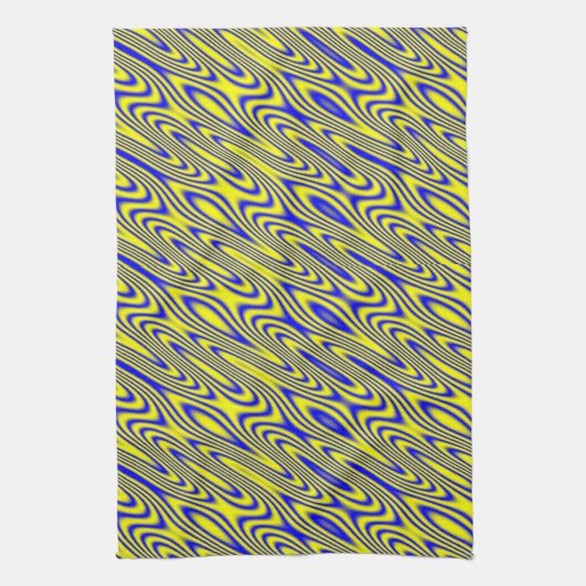 Lapis Lazuli Swirlies Abstracte keukenhanddoek (Verticaal)