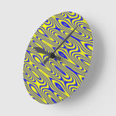 Lapis Lazuli Swirlies Abstracte wandklok (Hoek)