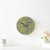 Lapis Lazuli Swirlies Abstracte wandklok (Huis)