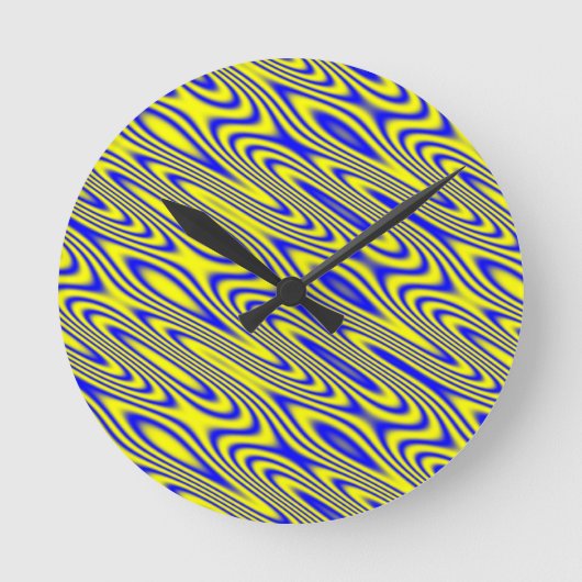 Lapis Lazuli Swirlies Abstracte wandklok (Voorkant)