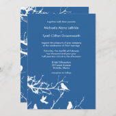 Lapis Lazuli Tortelduifjes Wedding Custom Kaart (Voorkant / Achterkant)