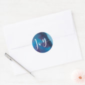 Lapis Lazuli Vreugde Vakantie Ronde Sticker (Envelop)