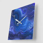 Lapis Lazuli Wall Clock Vierkante Klok (Hoek)