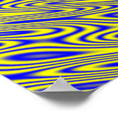 Lapis Lazuli Wervelende Abstracte Patroon Poster (Hoek)