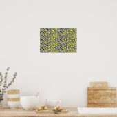 Lapis Lazuli Wervelende Abstracte Patroon Poster (Keuken)