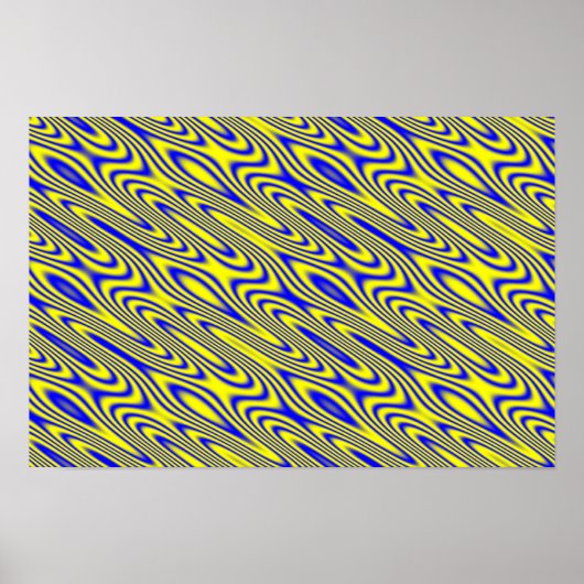 Lapis Lazuli Wervelende Abstracte Patroon Poster (Voorkant)