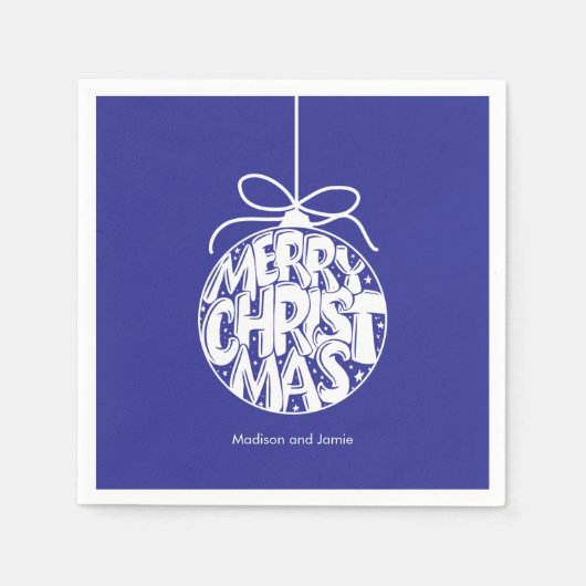 Lapis Merry Kerstfeest Ornament Holiday Servet (Voorkant)