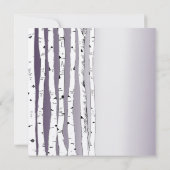 Lapis Paarse Birch Tree Wedding Invitations Kaart (Achterkant)