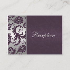 Lapis Paarse en Silver Grey Damask Enclosure Kaart