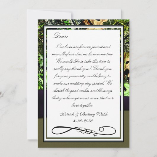 Lapis Paarse jachtcampagne Bedankkaart (Achterkant)