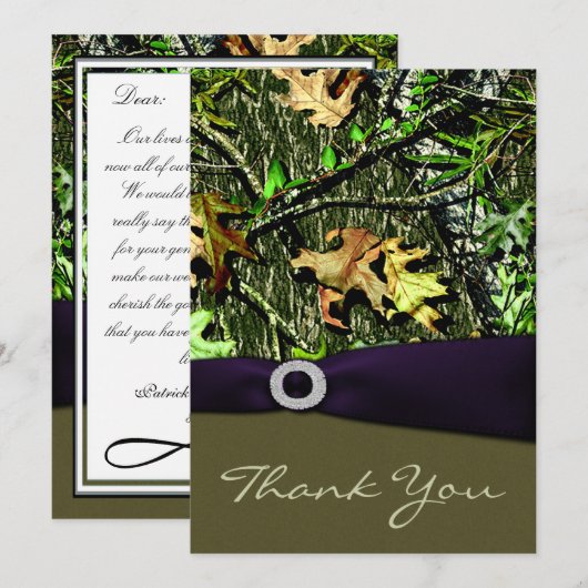 Lapis Paarse jachtcampagne Bedankkaart (Voorkant / Achterkant)