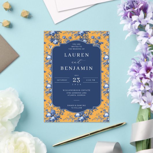 Lapis Rose Wedding Acryl Uitnodigingen (Insitu (Huwelijk))