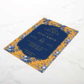 Lapis Rose Wedding Folie Uitnodiging (Gedraaid)