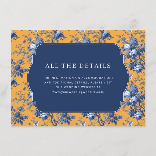 Lapis Rose Wedding Informatiekaartje (Voorkant)