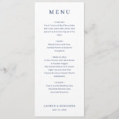 Lapis Rose Wedding Menu (Voorkant)