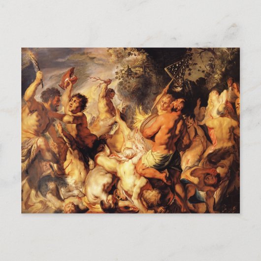 Lapiths en the Centaurs van Jacob Jordaens Briefkaart (Voorkant)