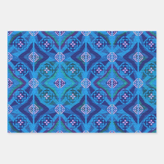 Lapiz Tapestry Wrapping Paper Trio (Voorkant)