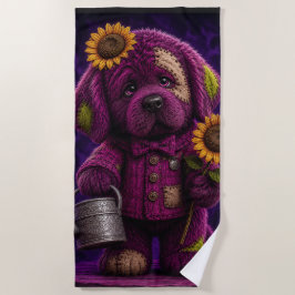 lapjes-decor Newfoundlander puppy Strandlaken