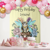 Lapjeskat Fee Paddenstoel Bloem Wandkleed