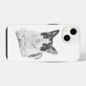 Lapjeskat Halftone iPhone Hoesje (Achterkant horizontaal)