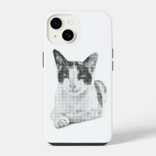 Lapjeskat Halftone iPhone Hoesje (Achterkant)