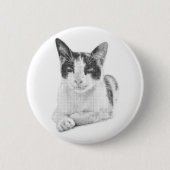 Lapjeskat Halftone Ronde Button 5,7 Cm (Voorkant)