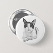 Lapjeskat Halftone Ronde Button 5,7 Cm (Voorkant /achterkant)