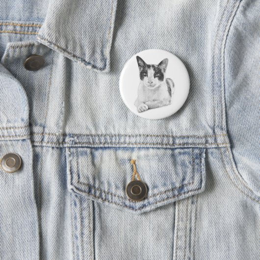 Lapjeskat Halftone Ronde Button 5,7 Cm (In situ)