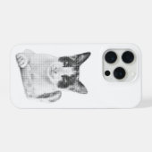 Lapjeskat Halftoon iPhone Hoesje (Achterkant horizontaal)