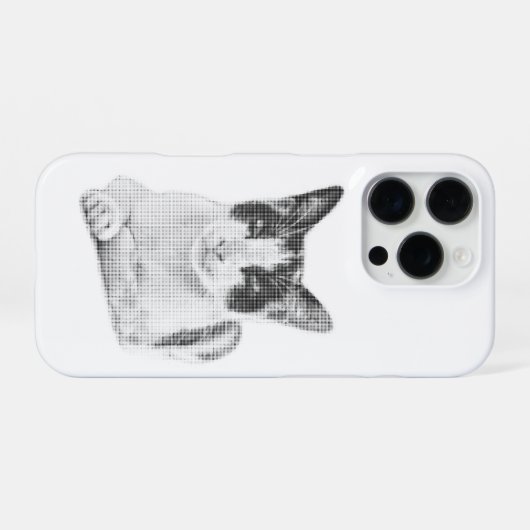 Lapjeskat Halftoon iPhone Hoesje (Achterkant horizontaal)