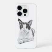 Lapjeskat Halftoon iPhone Hoesje (Achterkant)