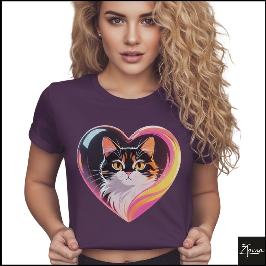 Lapjeskat Hart Frame Neon Pop Art T-shirt