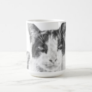 Lapjeskat Minimaal Halftone Magische Mok