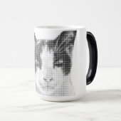 Lapjeskat Minimaal Halftone Magische Mok (Voorkant rechts)