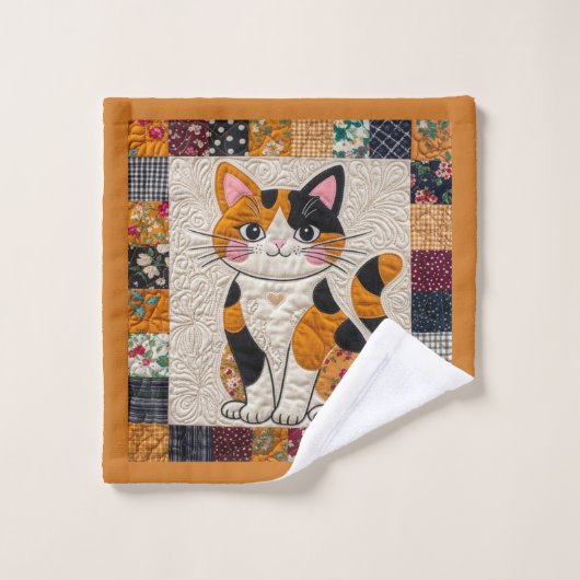 Lapjeskat namaak quilt washandje (Wasdoekje)
