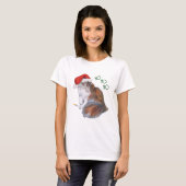 Lapjeskat Perzische kat met Kerst T-shirt (Voorkant volledig)