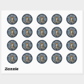 Lapjeskat quilt ronde sticker (Vel)